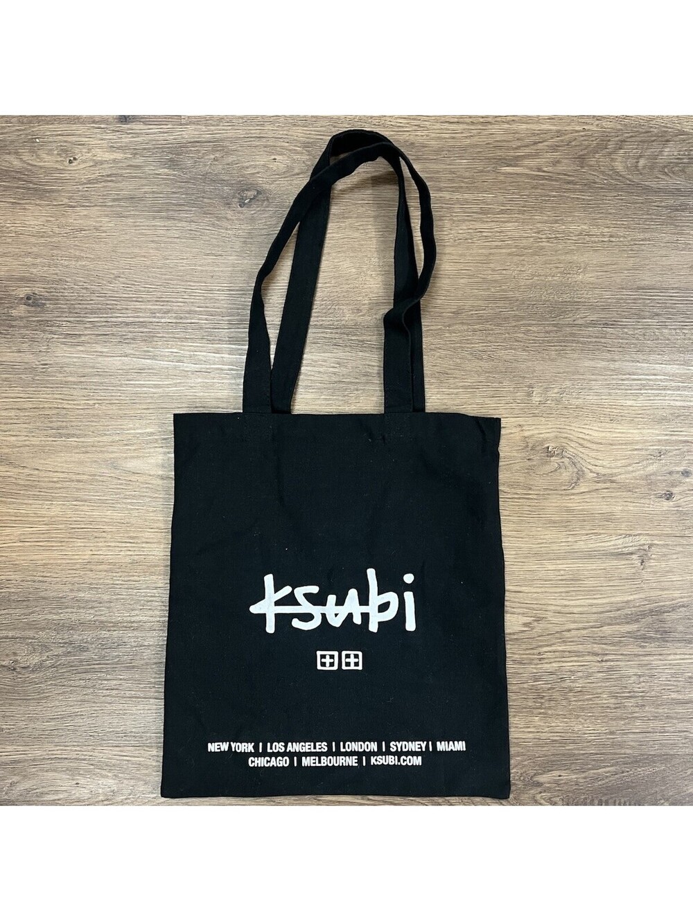 Ksubi Black Tote Bag Two Sided 100% Recycled Material Designer streetwear